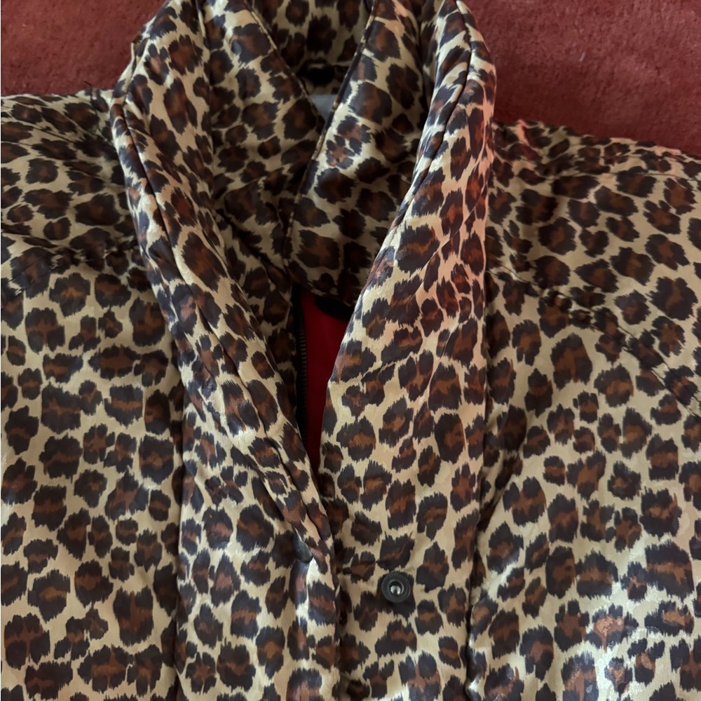 Leopard Print Puffer Jacket